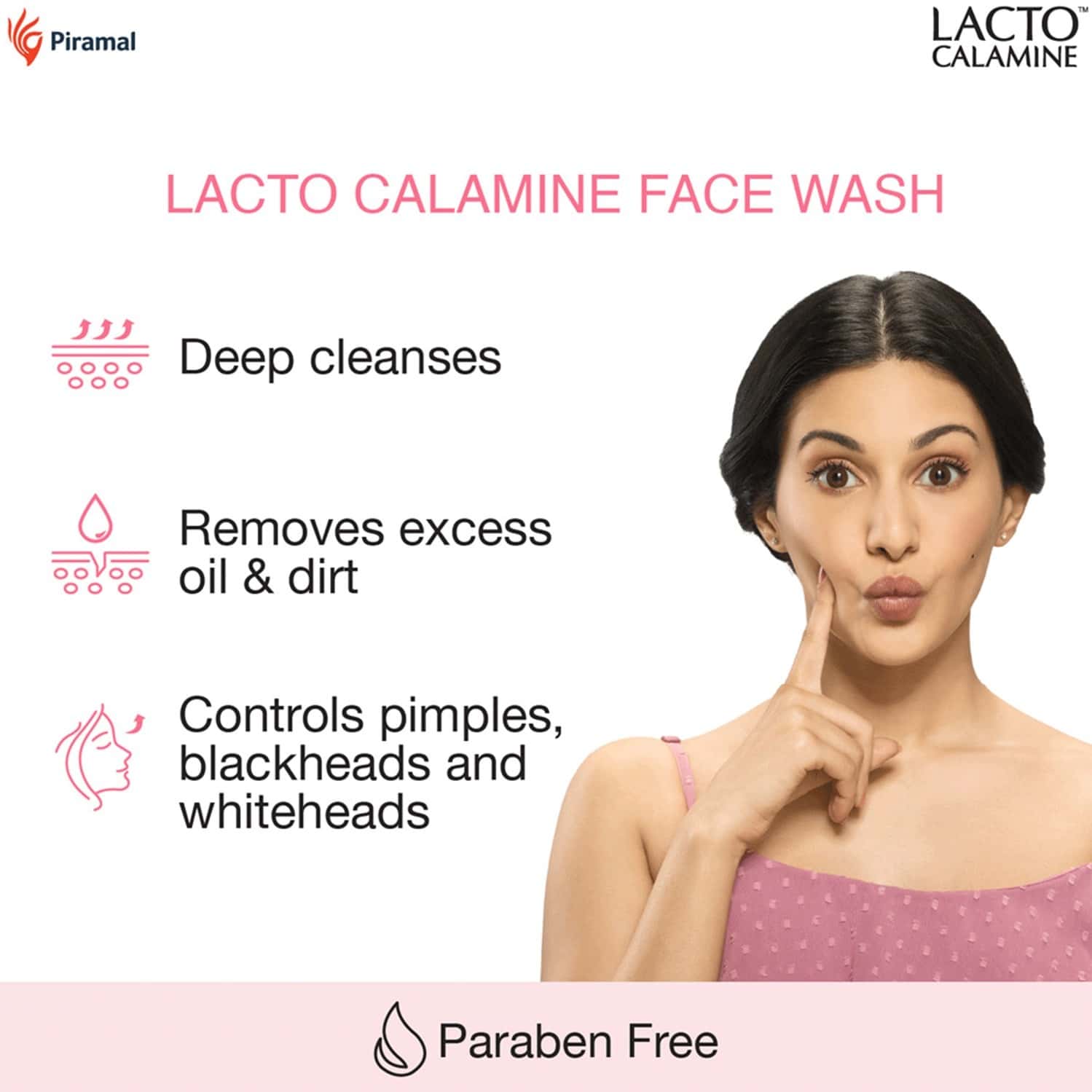 Buy LACTO CALAMINE FACE WASH WITH KAOLIN CLAY FOR OILY SKIN DEEP