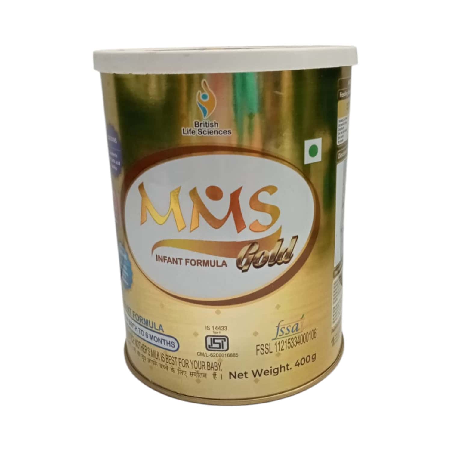 Mms Gold Infant Formula From Birth To 6 Months Powder Tin 400 Gm