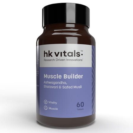 Hk Vitals Muscle Builder (60 Tablets) | Blend Of Ashwagandha | Shatavari And Safed Musli