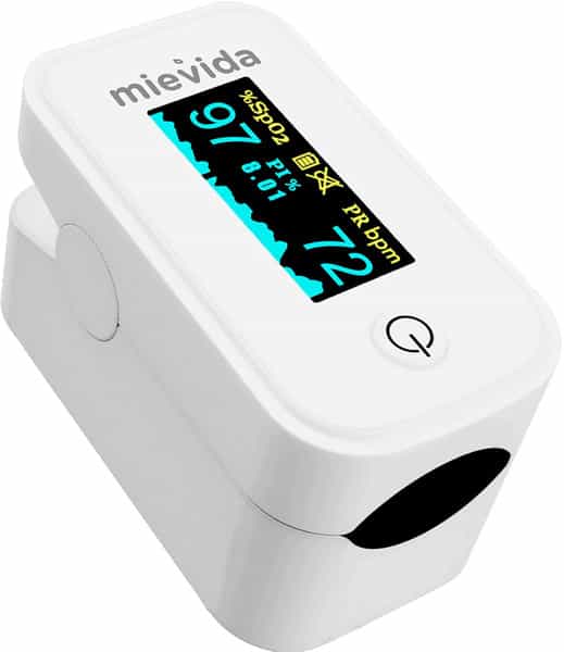 Mievida Finger Tip Pulse Oximeter (Fda & Ce Approved) With Oled Display (White)