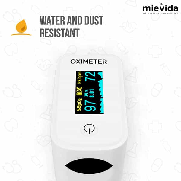 Mievida Finger Tip Pulse Oximeter (Fda & Ce Approved) With Oled Display (White)