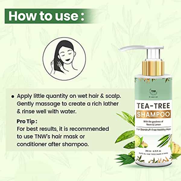 Tnw The Natural Wash Tea Tree Shampoo With Neem & Lemon | Dandruff-Free Shampoo For All Hair Types )