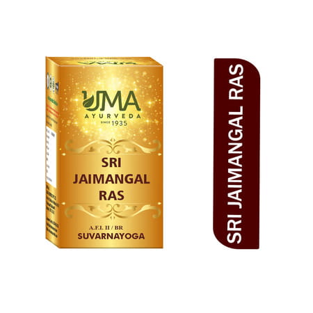 Uma Ayurveda Shri Jaymangal Ras Ayurvedic Tablets - Useful In Fever Control Immunilogical Jwar - 30n
