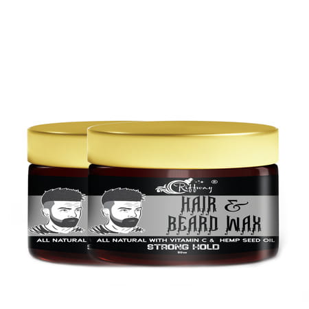 Hair & Beard Wax For Men | Strong Hold | Non Sticky | Prevents Hair Loss | Dandruff (100gm)