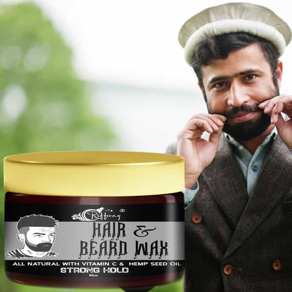 Hair & Beard Wax For Men | Strong Hold | Non Sticky | Prevents Hair Loss | Dandruff (100Gm)
