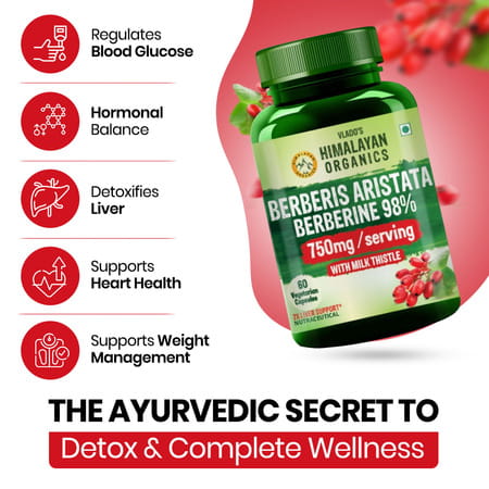 Vlado'S Himalayan Organics Berberis Aristata Supplement - 60 Veg Capsules