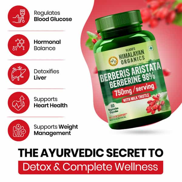 Vlado's Himalayan Organics Berberis Aristata Supplement - 60 Veg Capsules