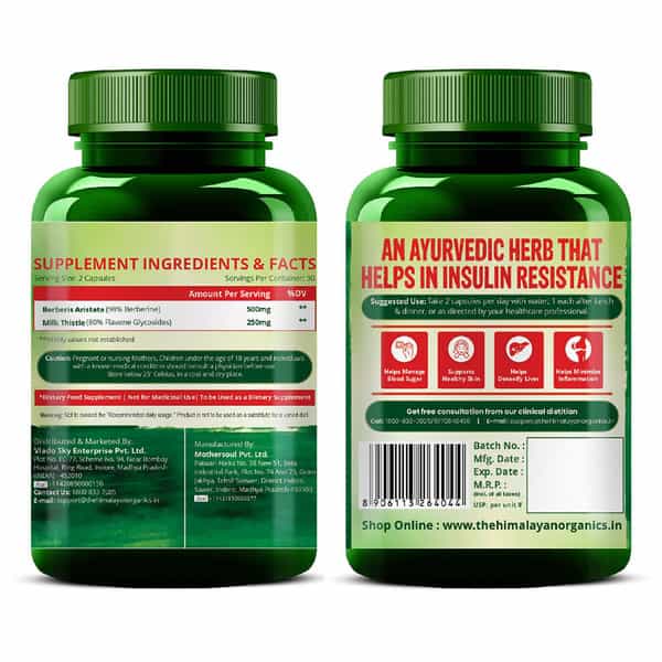 Vlado's Himalayan Organics Berberis Aristata Supplement - 60 Veg Capsules