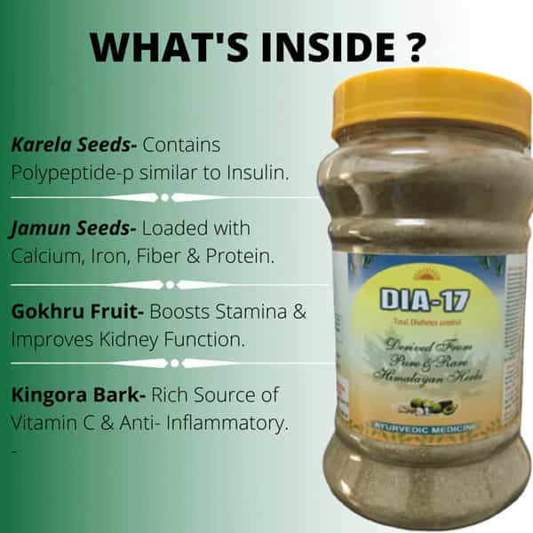 Hass Dia-17|Control Your Blood Sugar Level Naturally With Ayurvedic Medicine|For Diabetes (480 Gm)