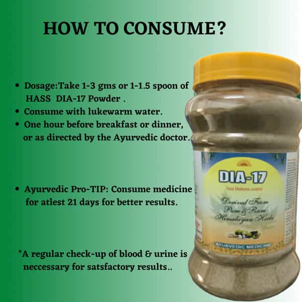 Hass Dia-17|Control Your Blood Sugar Level Naturally With Ayurvedic Medicine|For Diabetes (480 Gm)