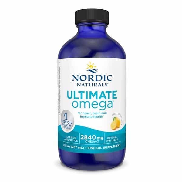 Nordic Naturals Ultimate Omega 3 Fatty Acids Liquid Fish Oil For Men & Women 2840 Mg Epa & Dha 8 Oz
