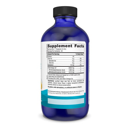 Nordic Naturals Ultimate Omega 3 Fatty Acids Liquid Fish Oil For Men & Women 2840 Mg Epa & Dha 8 Oz