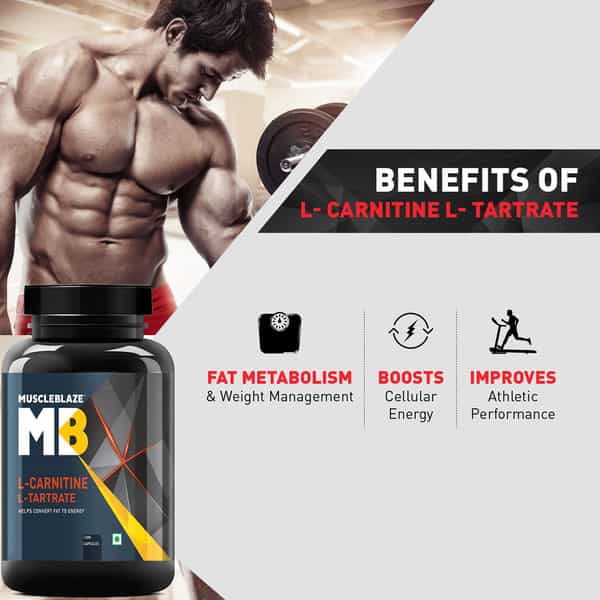 Muscleblaze L-Carnitine L-Tartrate 120 Capsules