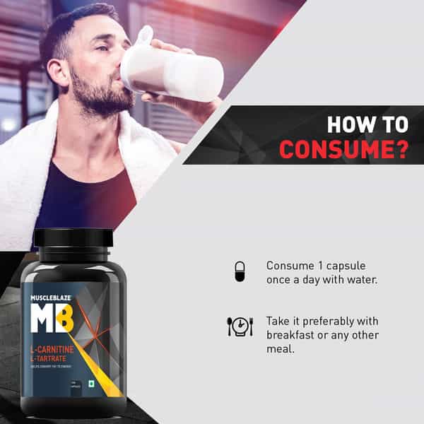 Muscleblaze L-Carnitine L-Tartrate 120 Capsules