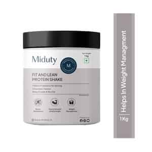 Miduty Fit & Lean Protein Shake -whey Protein Isolate-weight Loss-muscle Recovery-chocolate - 1kg