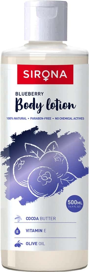 Sirona Natural Blueberry Body Lotion With Cocoa Butter - Vitamin E And Olive Oil - 500ml