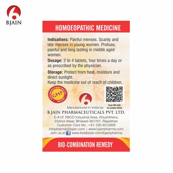 Bjain Bio-Combination No.15 (Menstrual Troubles) Tablet - 25Gm