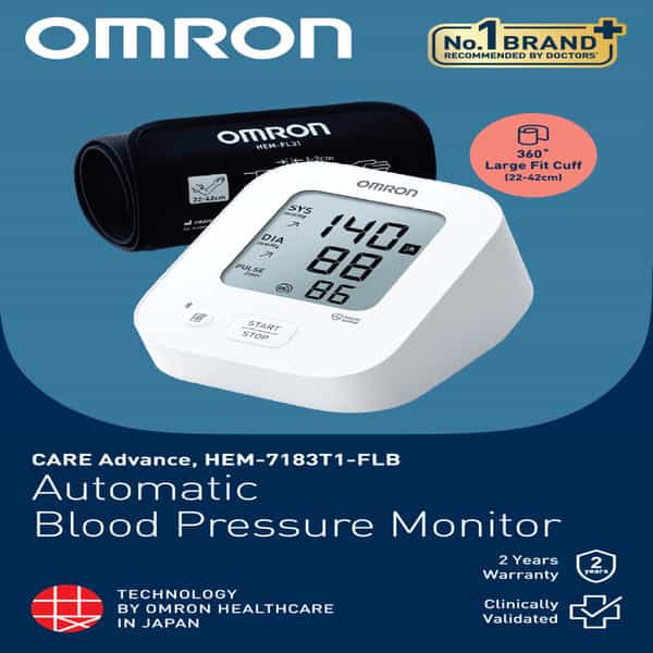 Omron Hem-7183T1- Flb Automatic Blood Pressure Monitor 1 Nos