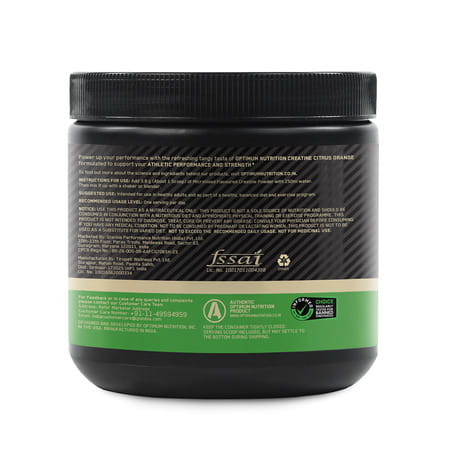 Optimum Nutrition (On) Micronized Creatine Powder Citrus Orange Jar 250 Gram