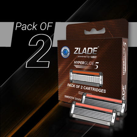 Zlade Hyperglide5 Men'S Razor Cartridges - Pack Of 2