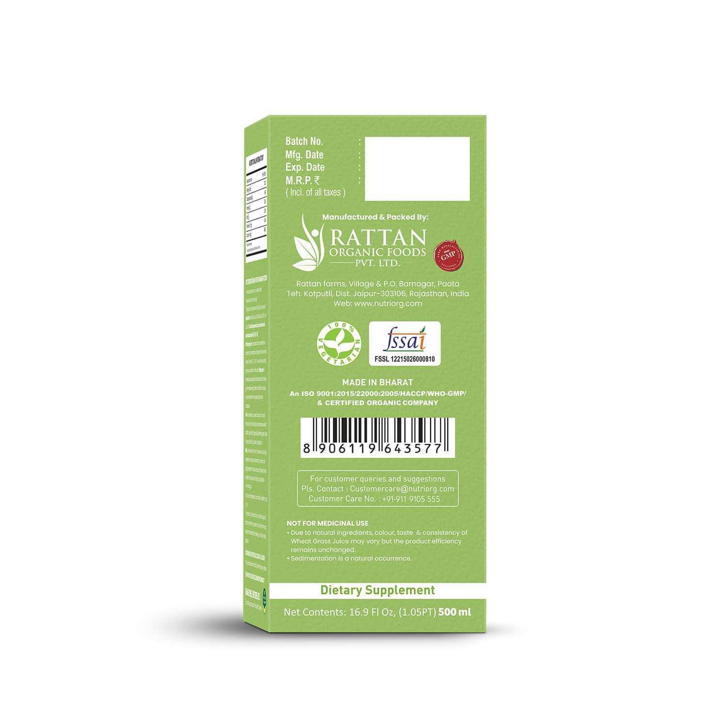 Buy WHEATGRASS JUICE 500ML Online & Get Upto 60 OFF at PharmEasy