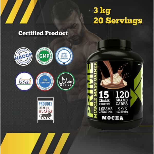 Bigflex Prime Mass Gainer (Mocha) (3 Kg)