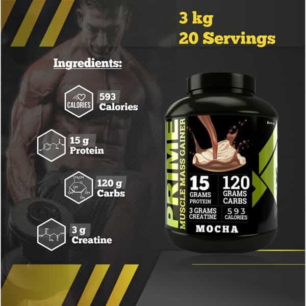 Bigflex Prime Mass Gainer (Mocha) (3 Kg)