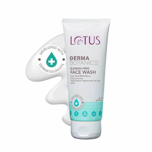 Lotus Dermabotanics Kojic Acid + Multi Berry Blemish Free Facewash | For Sensitive Skin | 100G