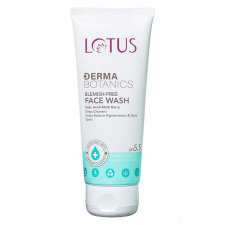 Lotus Dermabotanics Kojic Acid + Multi Berry Blemish Free Facewash | For Sensitive Skin | 100g