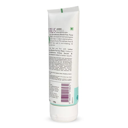 Lotus Dermabotanics Kojic Acid + Multi Berry Blemish Free Facewash | For Sensitive Skin | 100g