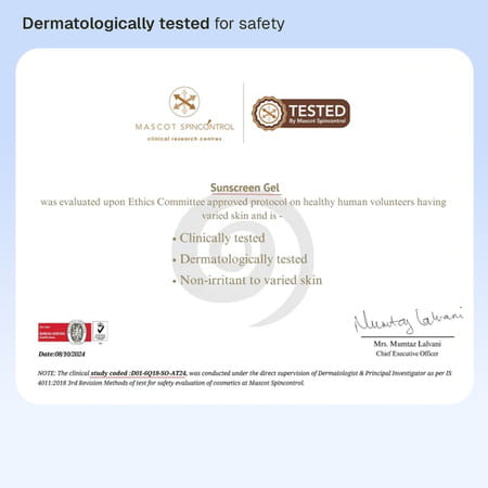Arata Sunscreen Gel | Spf 50 Pa+++ | Niacinamide & Ceramide | Dewy| No White Cast | 50 Ml