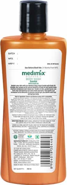 Medimix Ayurvedic Sandal With Eladi Oil Body Wash - 250 Ml