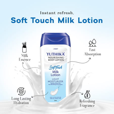 Yuthika Milk Body Lotion 480Ml (20Mlx24) | Non Greasy Nourishing Body Lotion For Women And Men