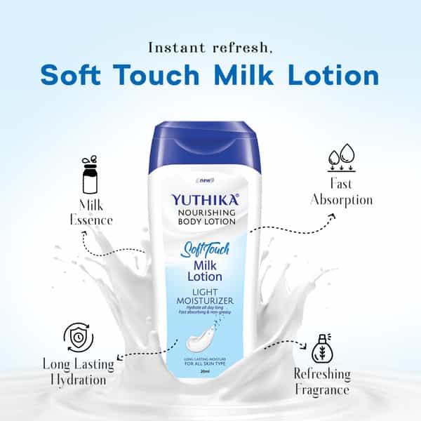 Yuthika Milk Body Lotion 480Ml (20Mlx24) | Non Greasy Nourishing Body Lotion For Women And Men
