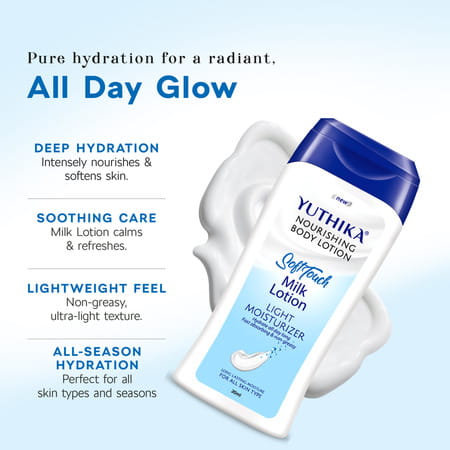 Yuthika Milk Body Lotion 480Ml (20Mlx24) | Non Greasy Nourishing Body Lotion For Women And Men