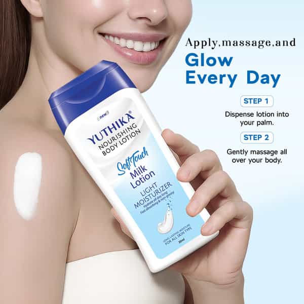 Yuthika Milk Body Lotion 480Ml (20Mlx24) | Non Greasy Nourishing Body Lotion For Women And Men