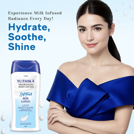 Yuthika Milk Body Lotion 480Ml (20Mlx24) | Non Greasy Nourishing Body Lotion For Women And Men