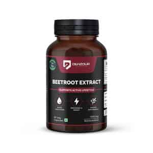 Denzour Nutrition Beetroot Extract 1000mg | Natural Plant - Based Energy Support | 60 Veg Capsules