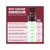 Denzour Nutrition Beetroot Extract 1000mg | Natural Plant - Based Energy Support | 60 Veg Capsules