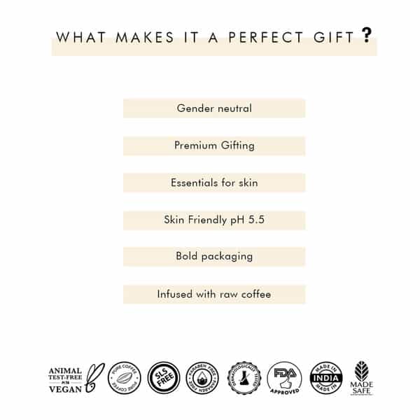 Mcaffeine Coffee Beans Gift Kit Latte Coffee Bathing Bar Soaps With Handcrafted Bean Tray (300 Gm)