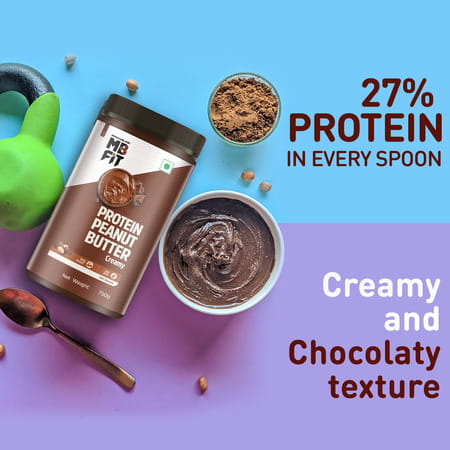 Muscleblaze High Protein Peanut Butter | Creamy | 27 G Protein | Dark Chocolate Spread | 750 G