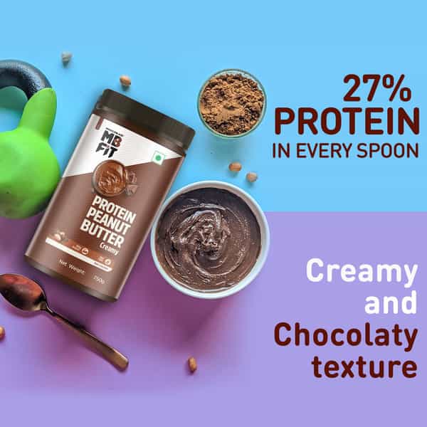 Muscleblaze High Protein Peanut Butter | Creamy | 27 G Protein | Dark Chocolate Spread | 750 G