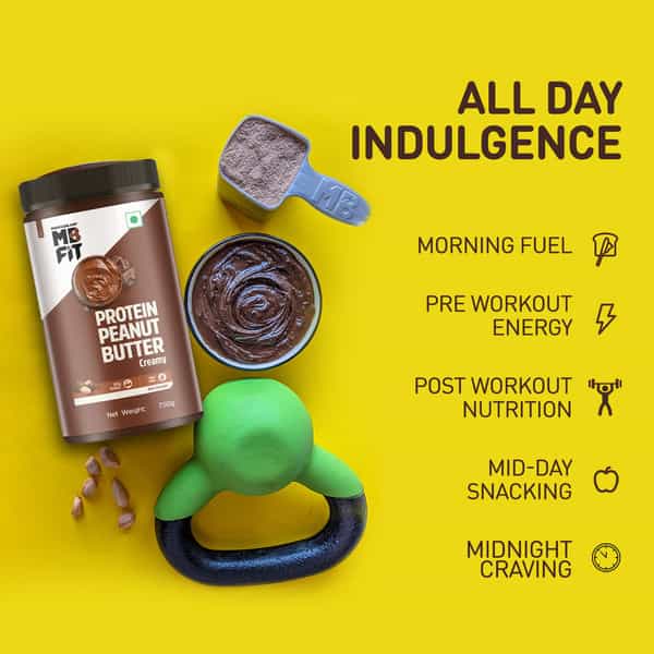 Muscleblaze High Protein Peanut Butter | Creamy | 27 G Protein | Dark Chocolate Spread | 750 G