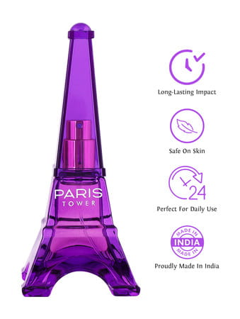 Sweet Heart Purple Paris Tower Long Lasting Eau De Perfume 40ml
