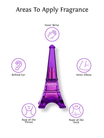 Sweet Heart Purple Paris Tower Long Lasting Eau De Perfume 40ml