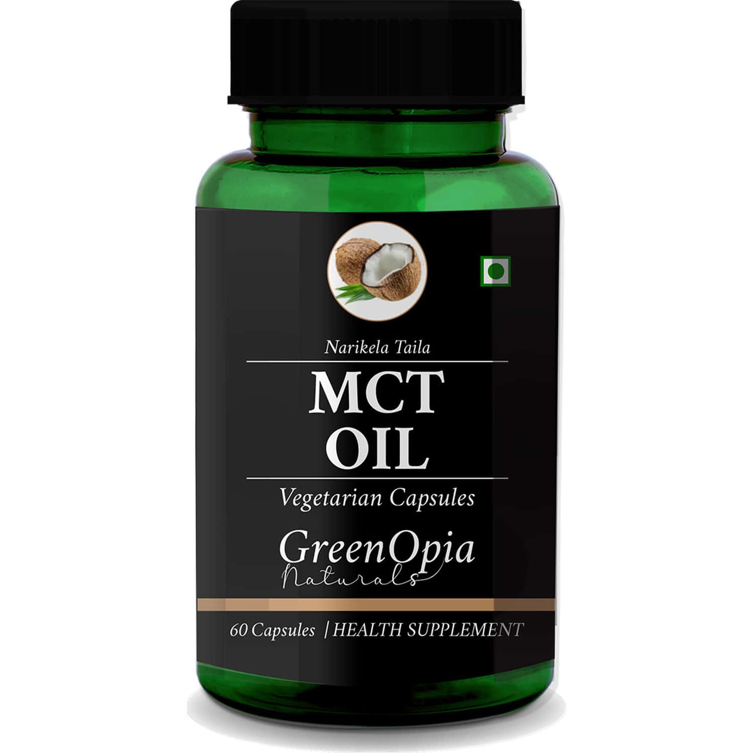 Greenopia Mct Oil 60 Liquid Filled Vegetarian Capsules