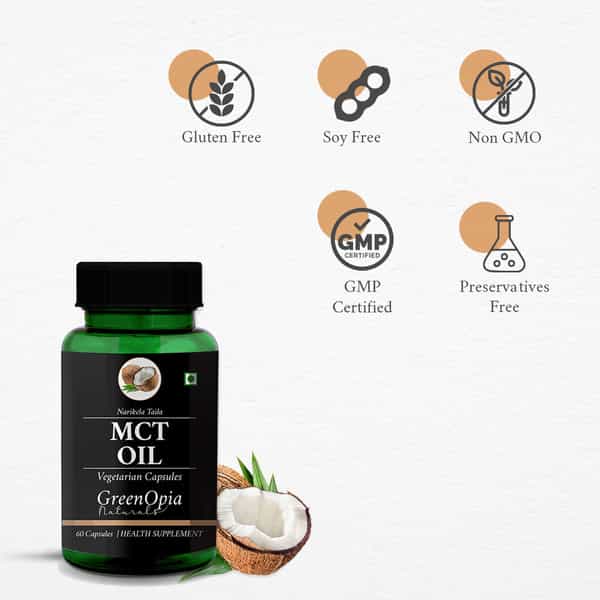 Greenopia Mct Oil 60 Liquid Filled Vegetarian Capsules