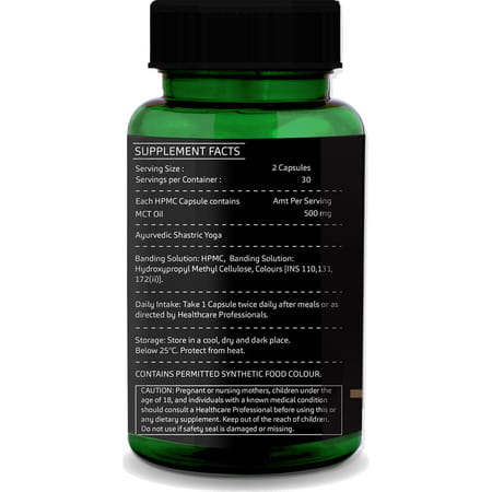 Greenopia Mct Oil 60 Liquid Filled Vegetarian Capsules