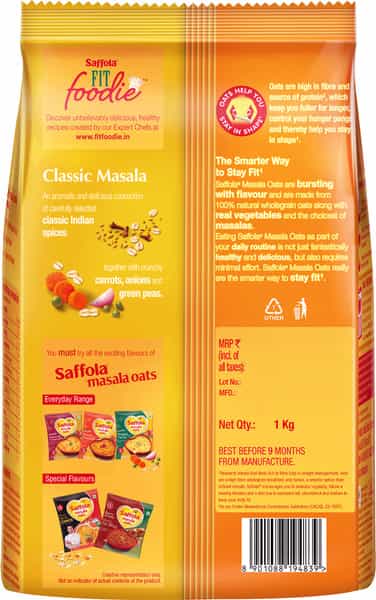 Saffola Masala Oats Tasty Evening Snack Classic Masala 1 Kg