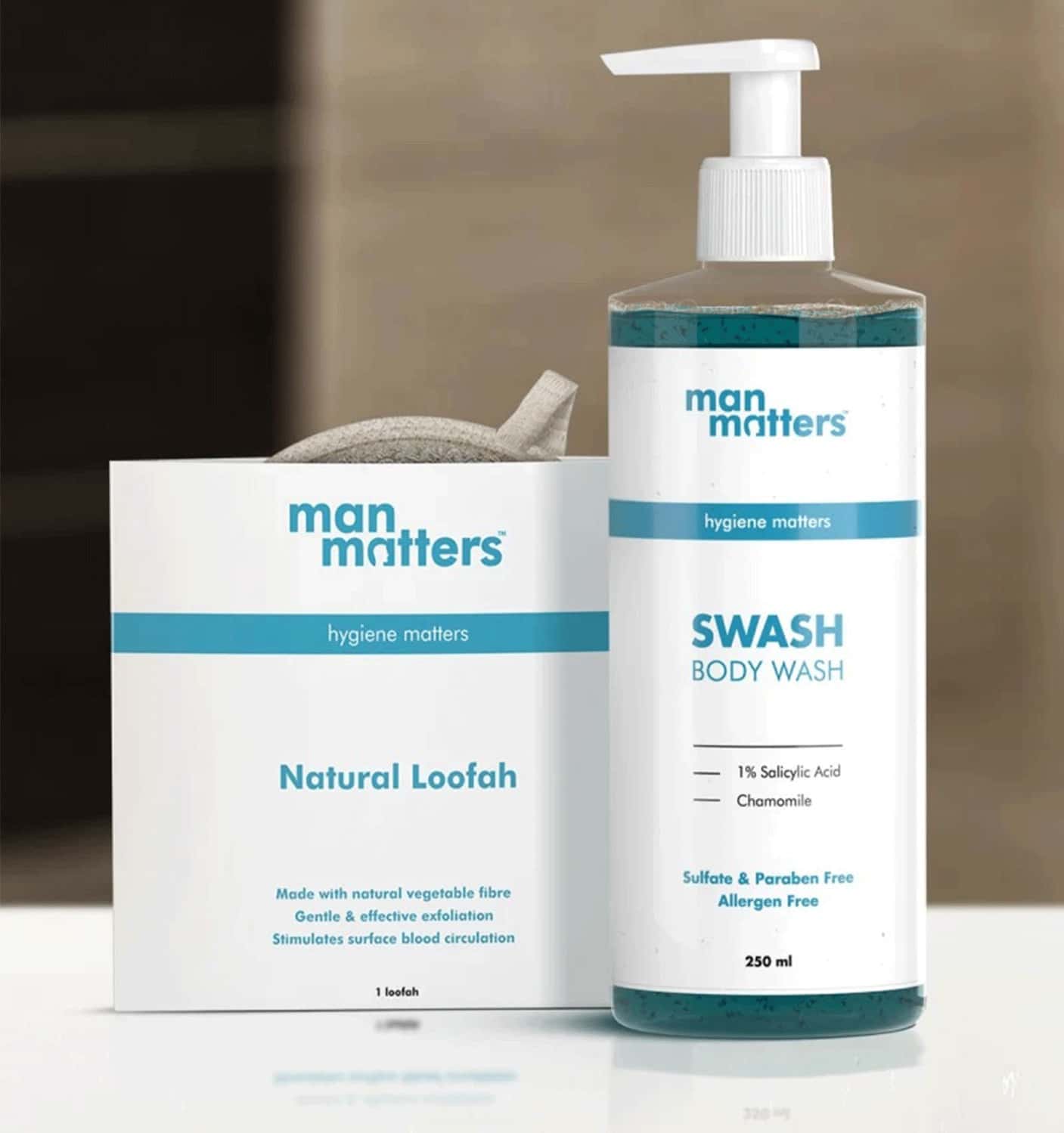 Buy MAN MATTERS BODY EXFOLIATION KIT WITH BODY WASH & LOOFAH Online